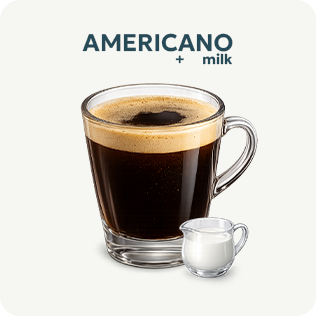 Americano s mlékem